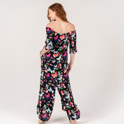 Sophia Long Black Butterfly