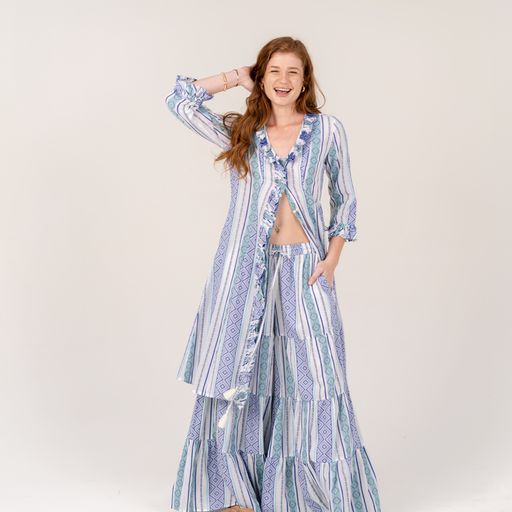 Bella Blue Tribal Trouser