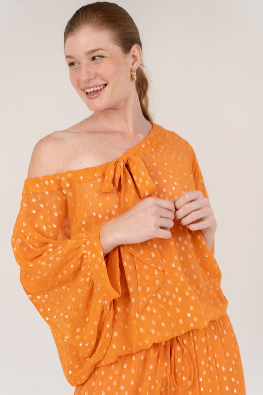 Olivia Orange Lurex