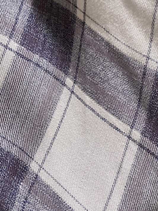 Ellie Long Black Silver Plaid