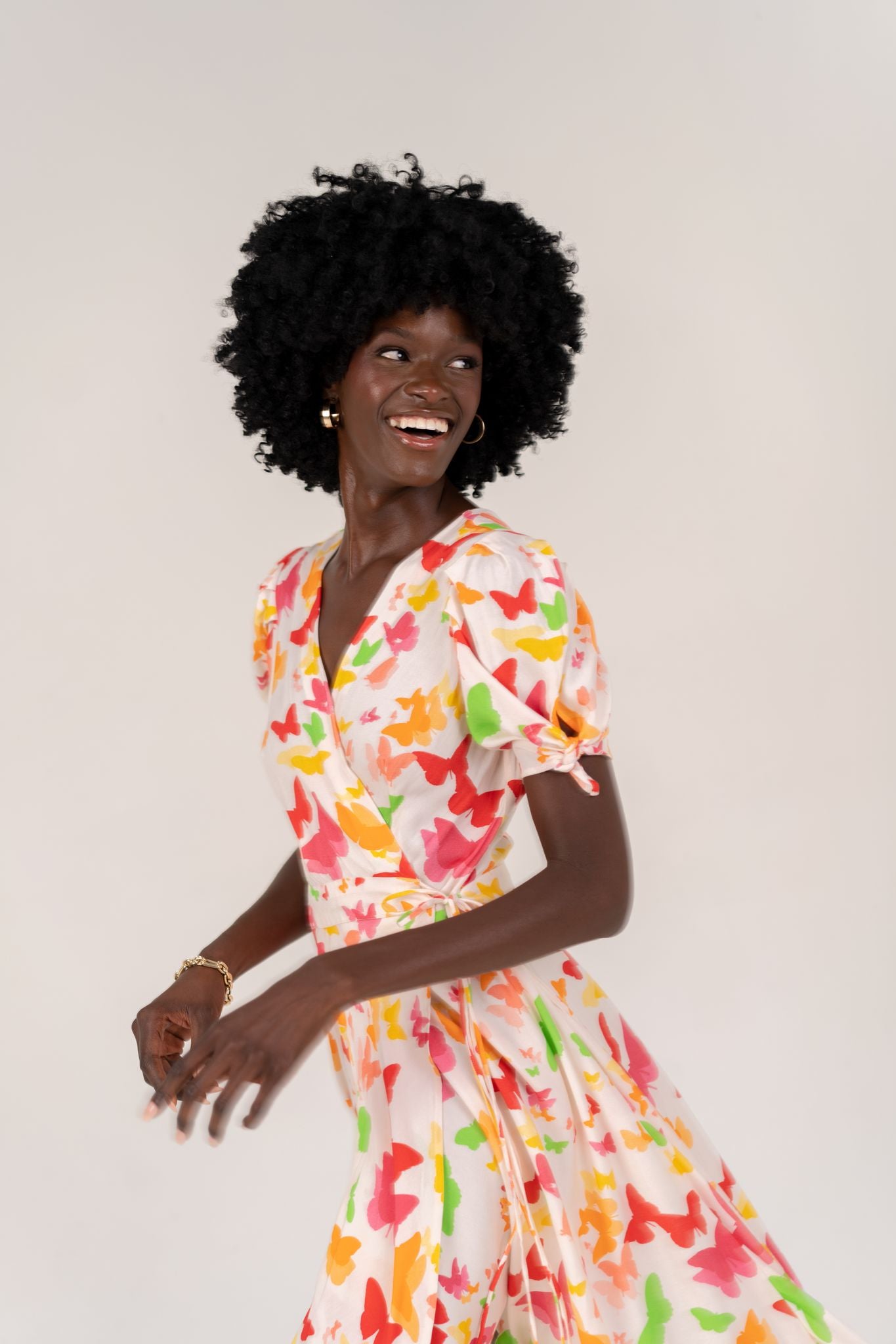Michelle Multi Butterfly Wrap Dress LOVE by TWM Michelle Multi Butterfly Wrap Dress LOVE by TWM